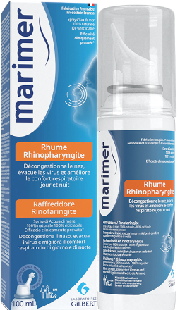 Spray Rhume Rhinopharingyte Eau de Mer 22% - Nez Bouché, 100ml